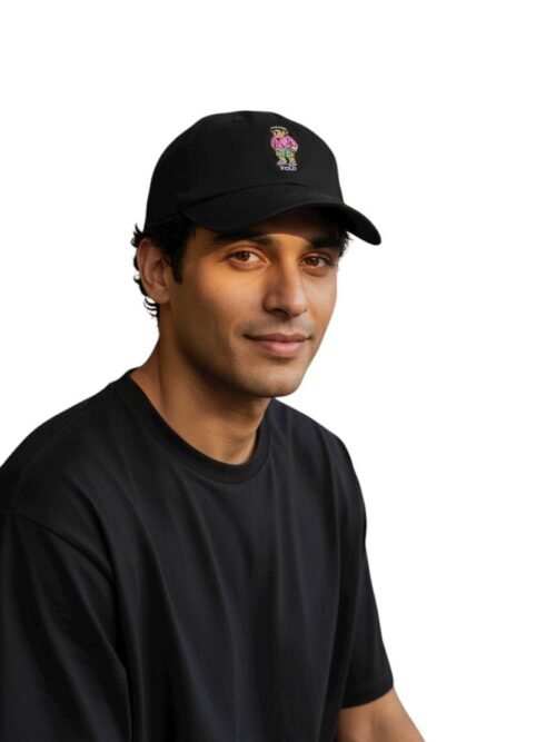 Boné Ralph Lauren Preto Urso Americano Polo Bear