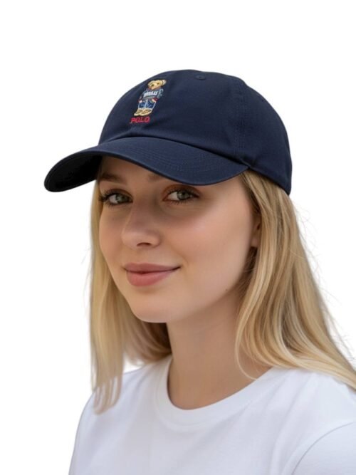Boné Ralph Lauren Azul Marinho Urso Americano Polo Bear