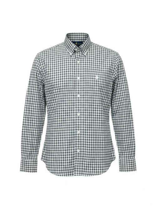 Camisa Ralph Lauren Masculina Xadrez Preto e Branco Pony clássico