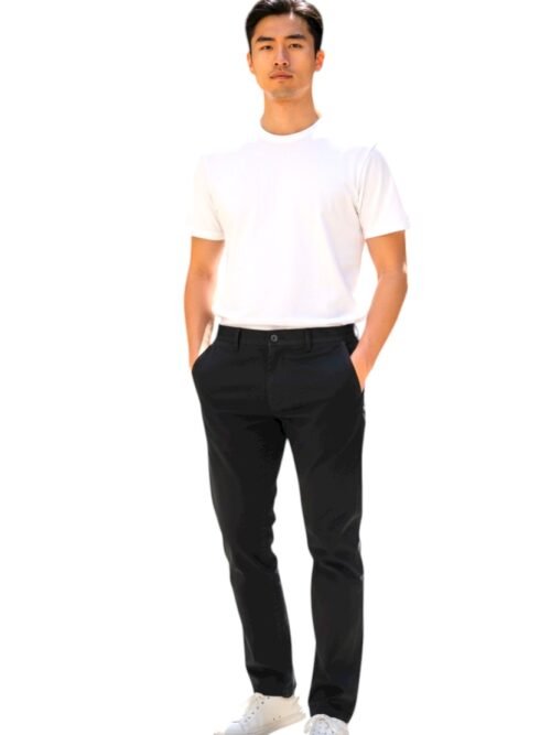 Calça Sarja Ralph Lauren Masculina Clássica Americana – Preta com Pony Vermelho