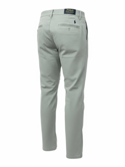 Calça Sarja Ralph Lauren Masculina Clássica Americana – Cinzento com Pony Marinho