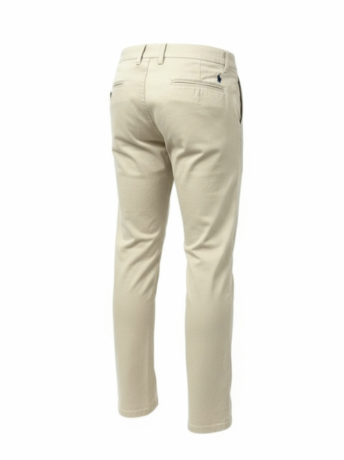Calça Sarja Ralph Lauren Masculina Clássica Americana – Areia com Pony Marinho