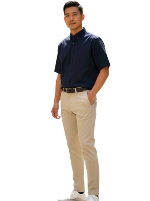Calça Sarja Ralph Lauren Masculina Clássica Americana – Areia com Pony Marinho