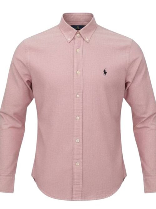 Camisa Ralph Lauren Masculina Oxford Clássico Bordô Pony Preto