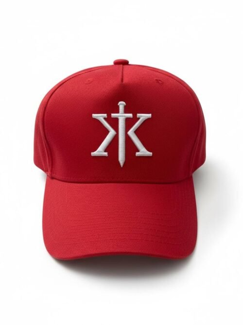 Boné Khotz Vermelho com Logo Espada frontal