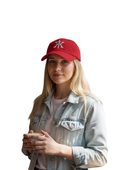 Boné Khotz Vermelho com Logo Espada frontal