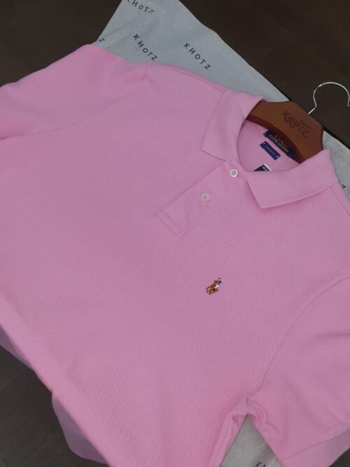 Polo Ralph Lauren Masculina Rosa Bebê Pony Colorido