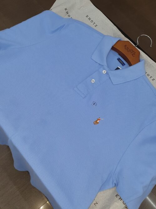 Polo Ralph Lauren Masculina Azul Celeste Pony Colorido