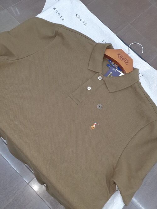 Polo Ralph Lauren Masculina Verde Exército Pony Colorido