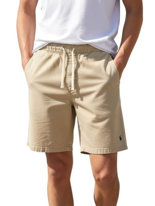 Bermuda Ralph Lauren Masculina Casual Puro Algodão cor Areia