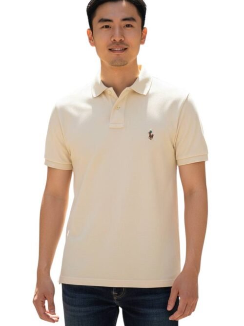 Polo Ralph Lauren Masculina Creme Pony Colorido
