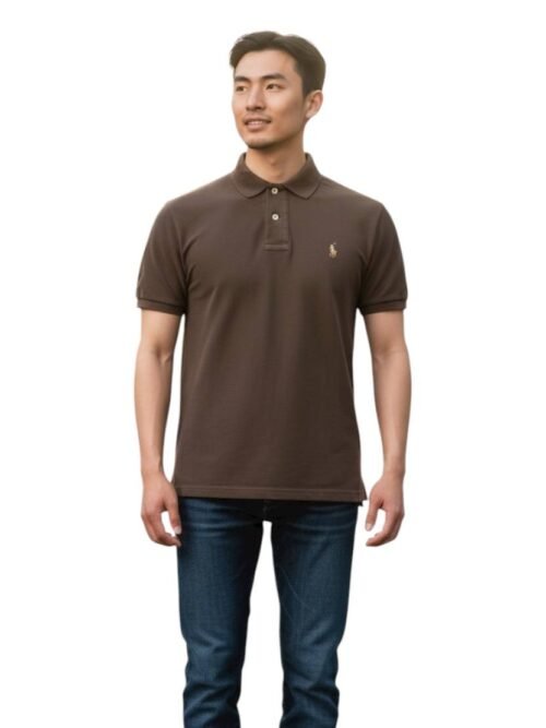 Polo Ralph Lauren Masculina Marrom Escuro Pony Colorido