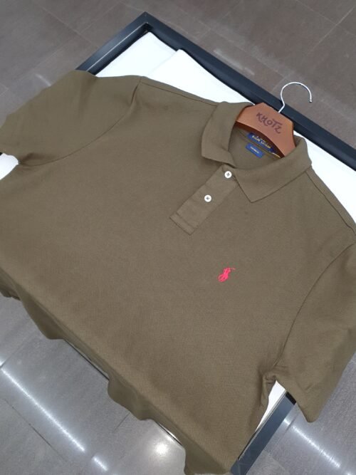 Polo Ralph Lauren Masculina Verde Exército Pony Vermelho