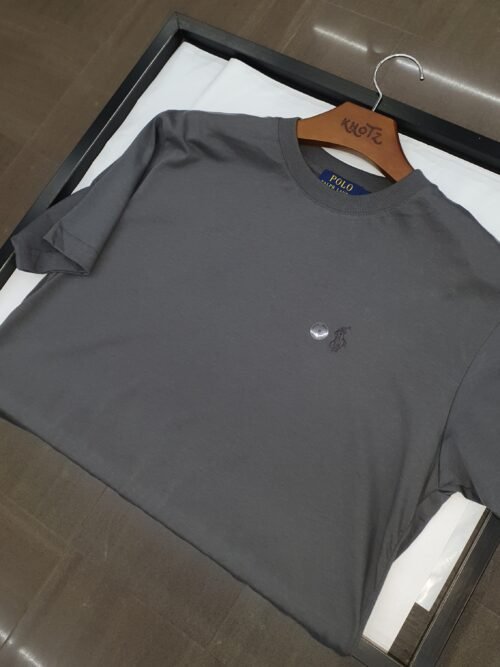 Camiseta Básica Ralph Lauren Masculina Grafite Pony Monocromático