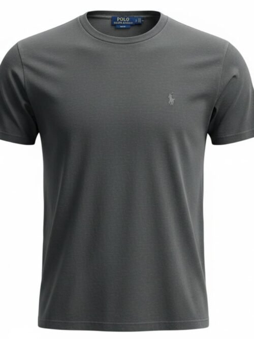 Camiseta Básica Ralph Lauren Masculina Grafite Pony Monocromático