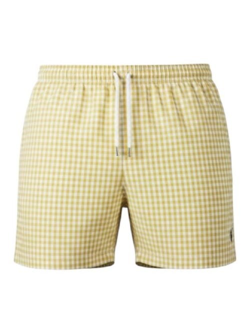 Shorts Ralph Lauren Masculino Xadrez Amarelo