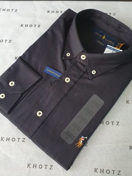 Camisa Ralph Lauren Masculina Oxford Preta Pony Colorido