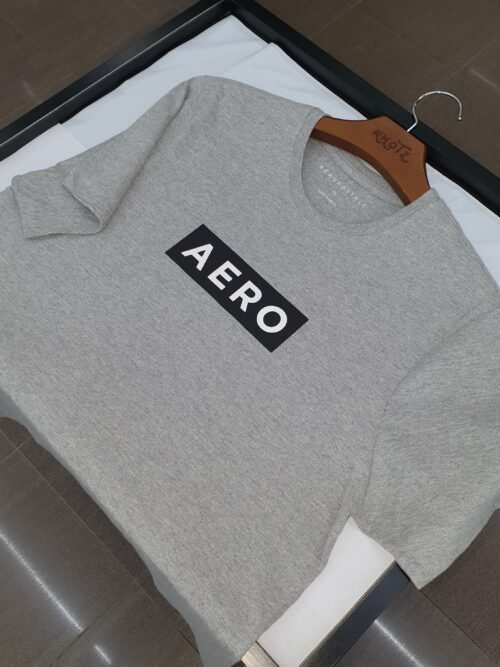 Camiseta Aeropostale Masculina Cinza Estampa Clássica