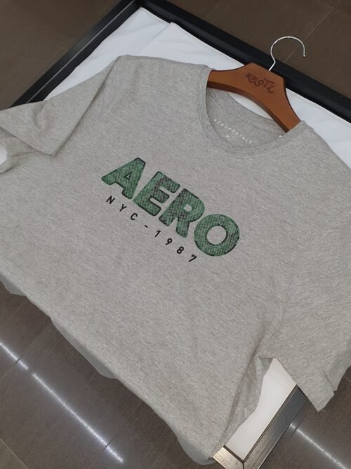 Camiseta Aeropostale Masculina Cinza Estampa Camuflada