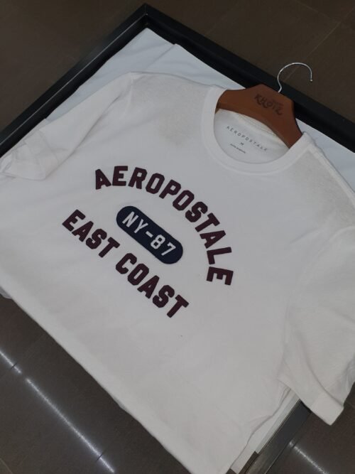 Camiseta Aeropostale Masculina Branca Estampa NY 87