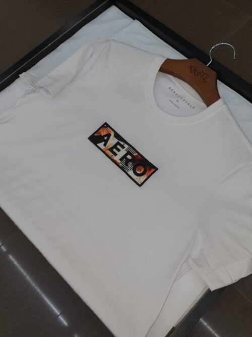 Camiseta Aeropostale Masculina Branca Estampa Cores