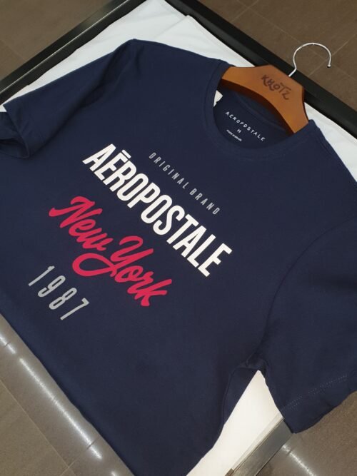 Camiseta Aeropostale Masculina Azul Marinho Estampa New York