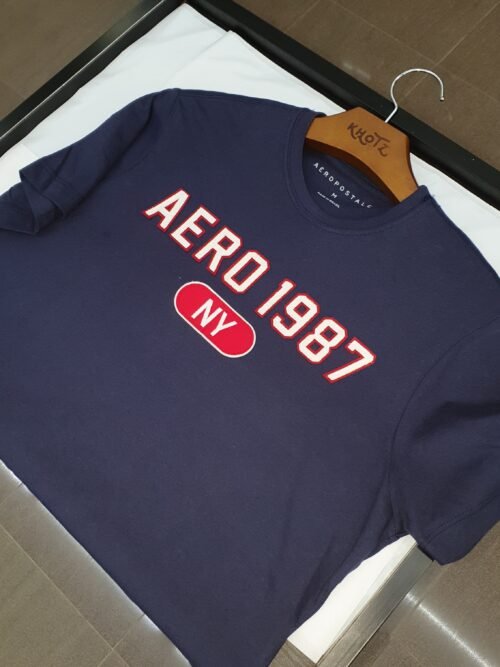 Camiseta Aeropostale Masculina Azul Marinho Estampa NY 1987