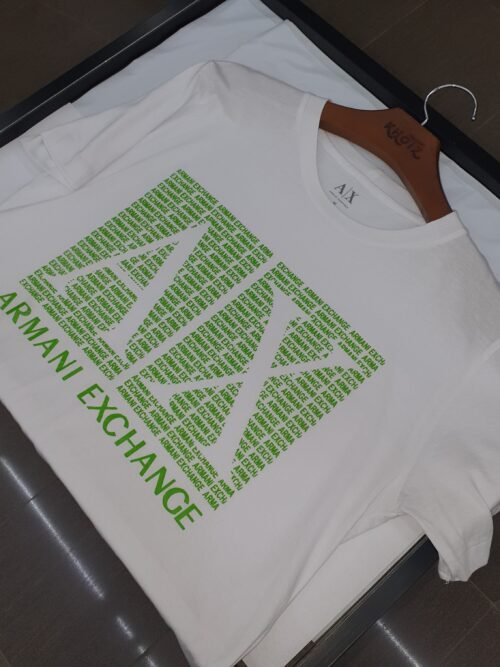 Camiseta Armani Exchange Masculina Branca Estampa AX