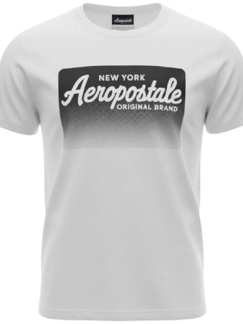 Camiseta Aeropostale Masculina Branca Logo Emborrachado