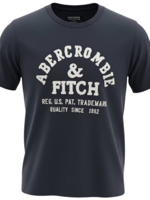 Camiseta Abercrombie Masculina Petróleo Estampa Letreiro