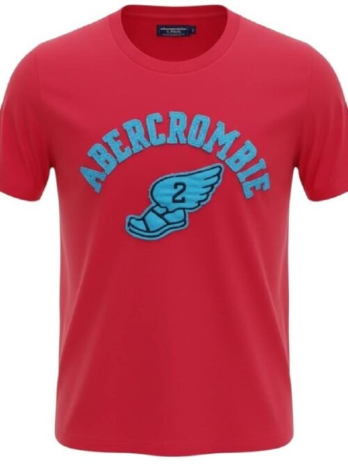Camiseta Abercrombie Masculina Rosê Estampa Atlética