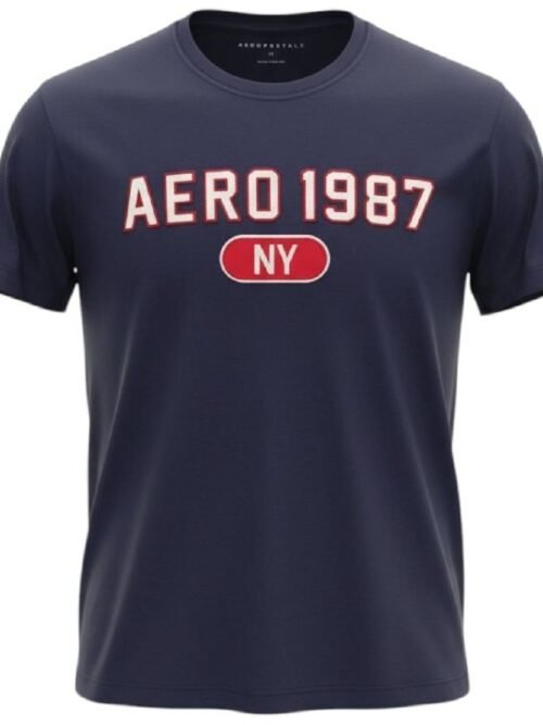 Camiseta Aeropostale Masculina Azul Marinho Estampa NY 1987