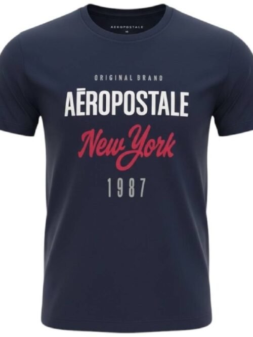 Camiseta Aeropostale Masculina Azul Marinho Estampa New York