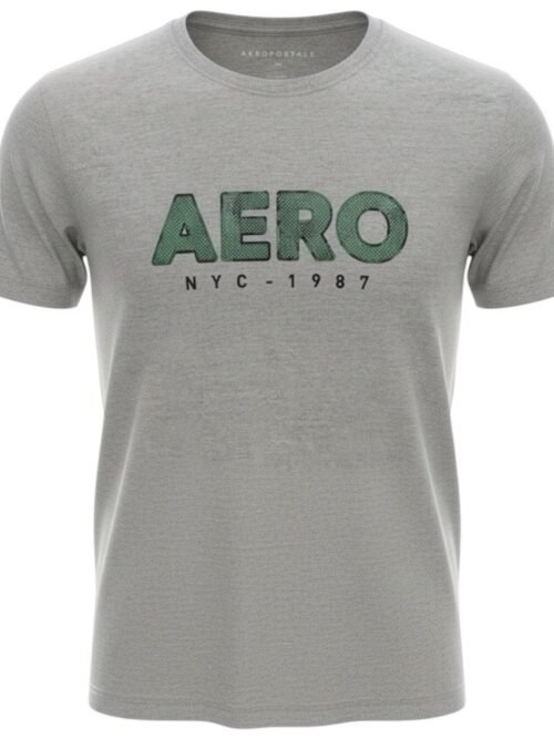 Camiseta Aeropostale Masculina Cinza Estampa Camuflada