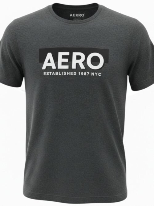Camiseta Aeropostale Masculina Chumbo Estampa Clássica NYC