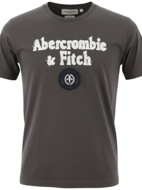 Camiseta Abercrombie Masculina Cinzenta Estampa Tocha Atlética