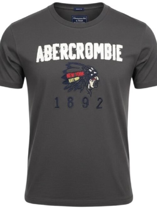 Camiseta Abercrombie Masculina Chumbo Estampa Índio 1892