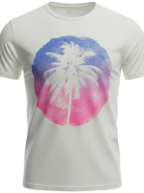 Camiseta Básica King&Joe Masculina Branca Estampa Havaí