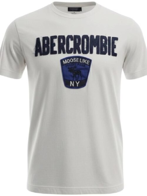 Camiseta Abercrombie Masculina Branca Estampa Moose Like