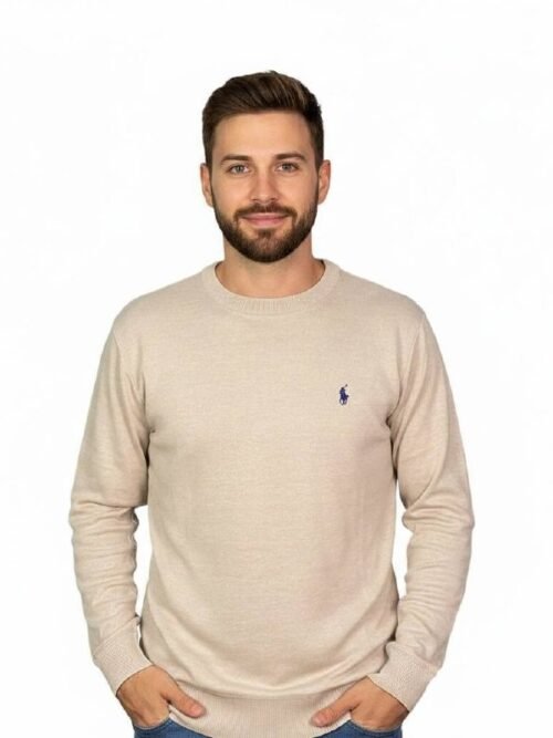 Suéter Ralph Lauren Masculino Areia Pony Marinho