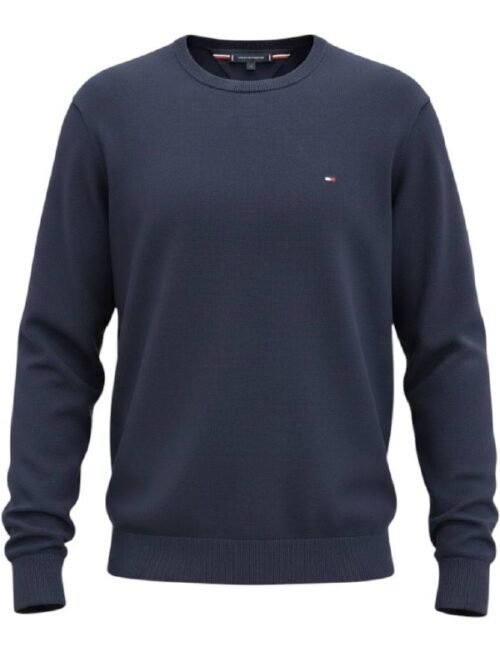 Suéter Tommy Hilfiger Masculino Marinho Clássico Padrão da Marca